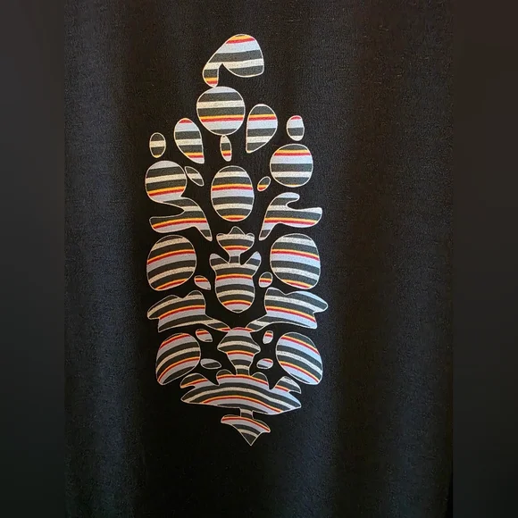 FP Movement by Free People Black Crop Top with Multicolor Design - Picture 4 of 5